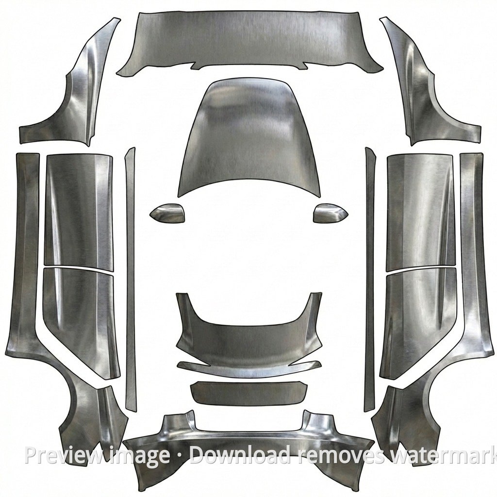 Model 3 (2024+) Standard & Premium Imported Stainless Steel Wrap Template