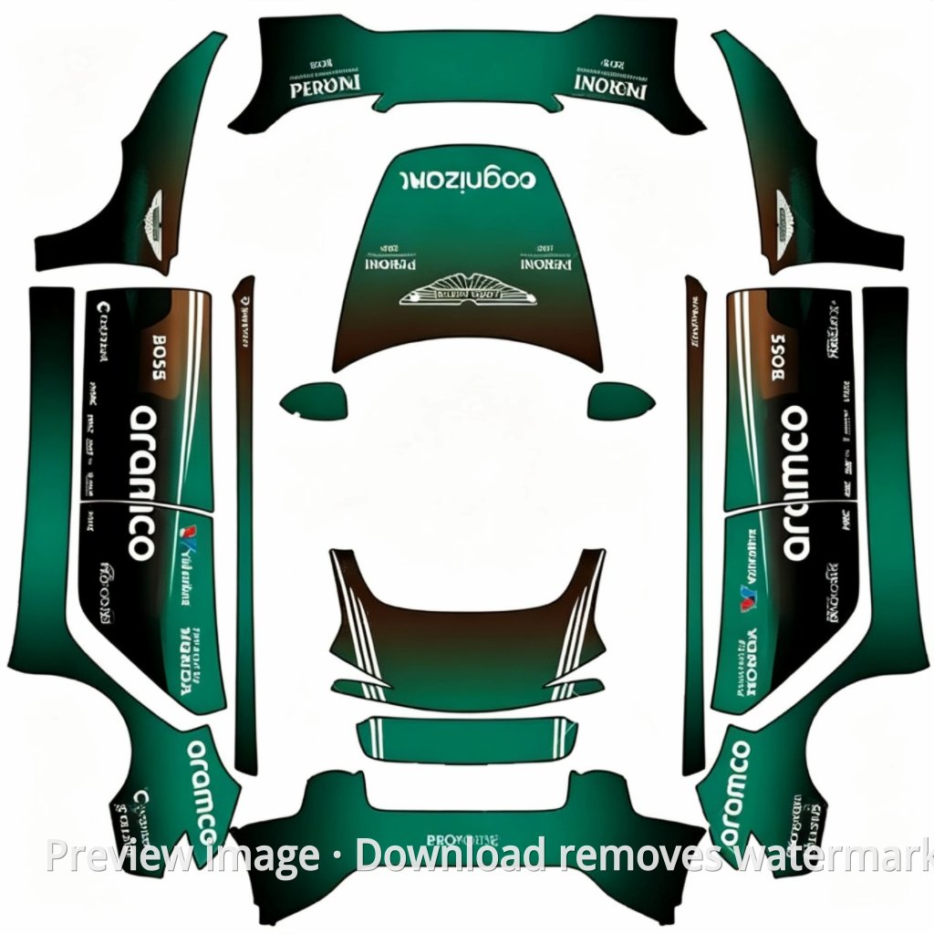 Tesla x Aston Martin Monaco Special Livery 1 - Model 3 (2024+) Standard & Premium