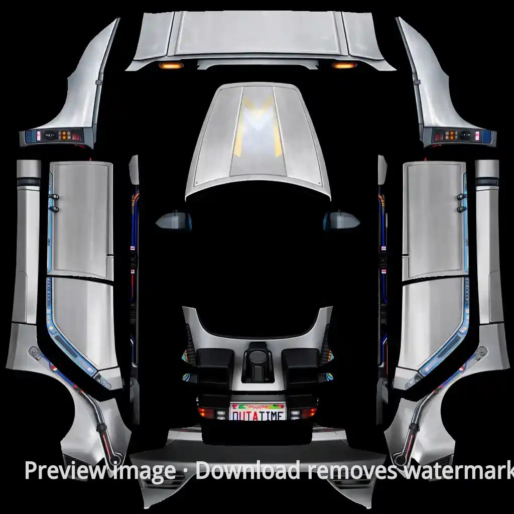 Model 3 (2024+) Standard & Premium Back to the Future Theme Wrap Template
