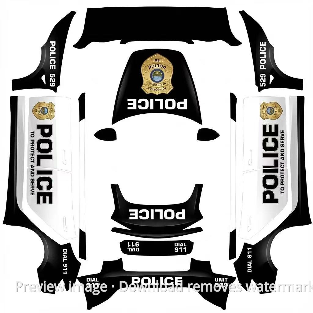 Police Car Series 7 - Model 3 (2024+) Standard & Premium