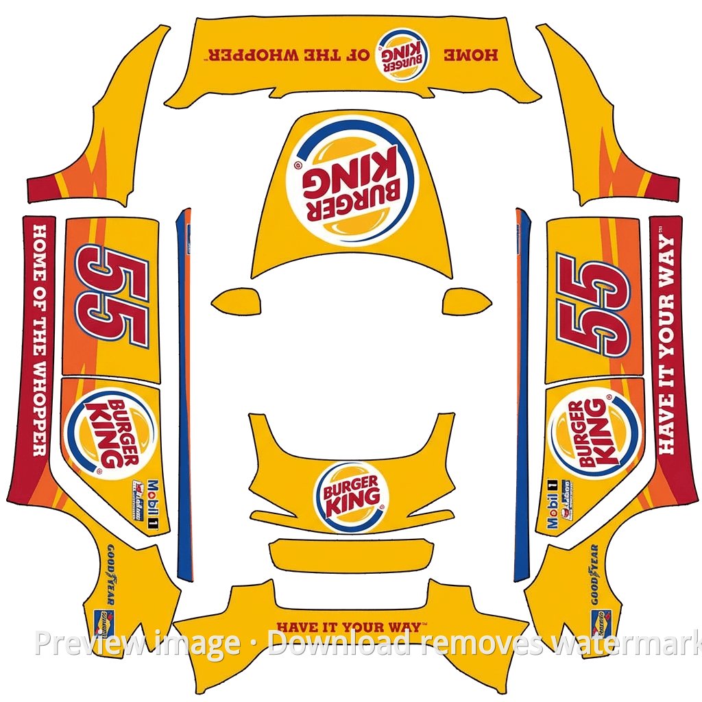 Burger King Racing Theme - Model 3 (2024+) Standard & Premium