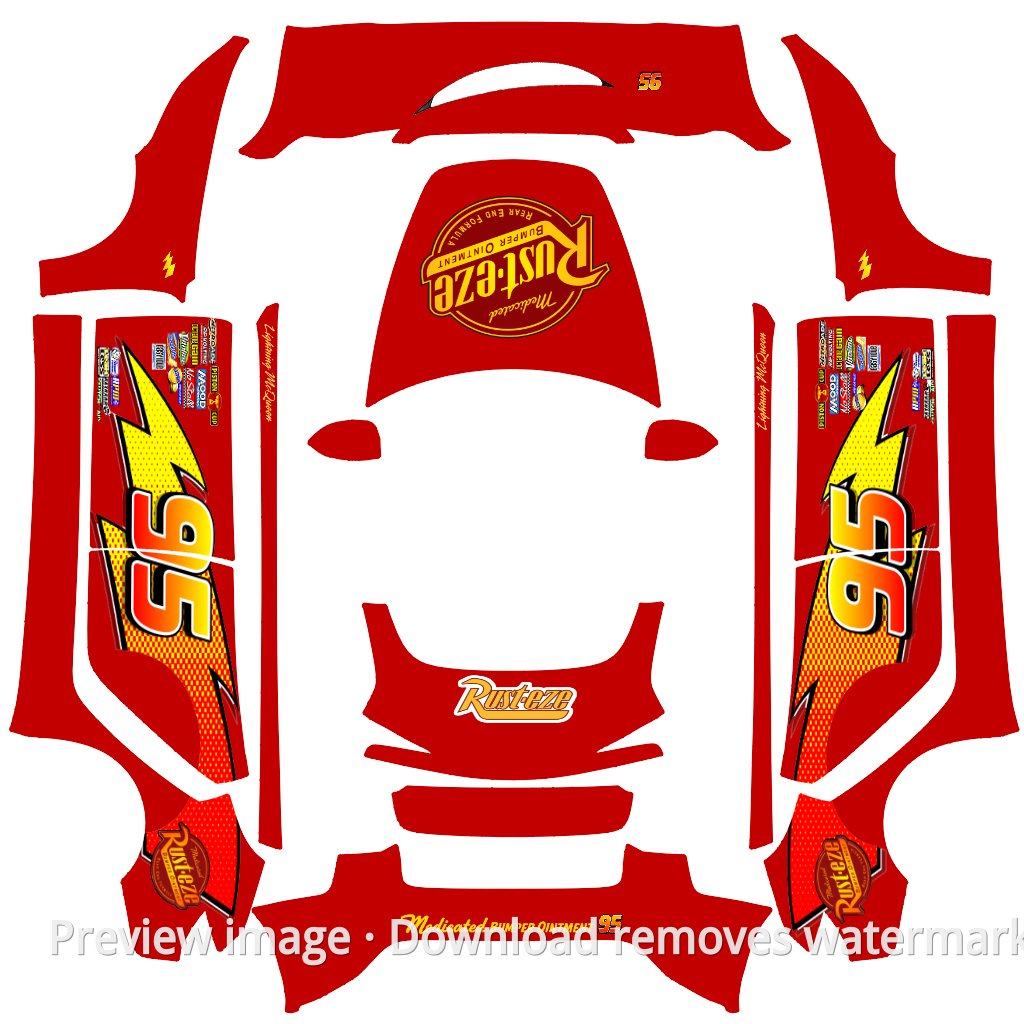 Lightning McQueen Theme - Model 3 (2024+) Standard & Premium