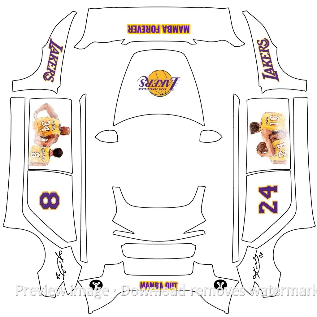 Model 3 (2024+) Standard & Premium Kobe Theme Wrap Template