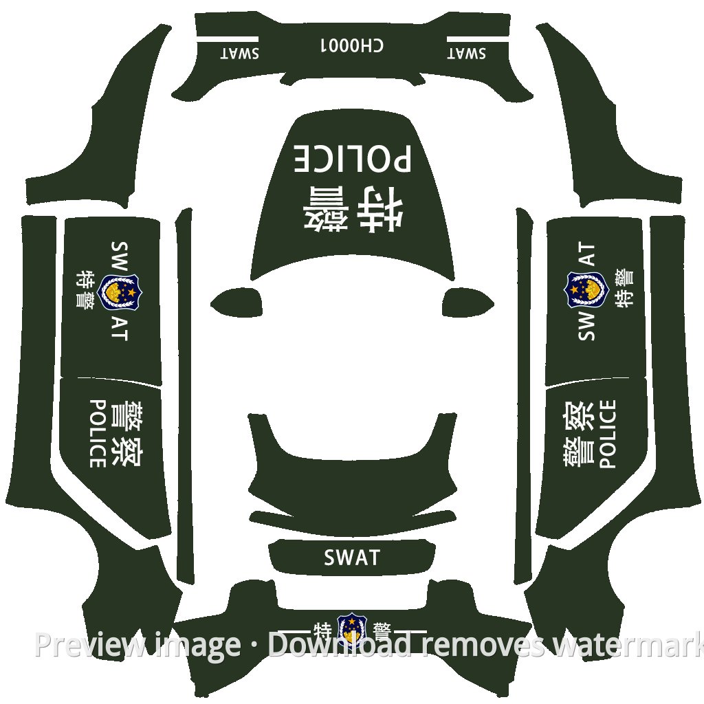 SWAT Theme - Model 3 (2024+) Standard & Premium