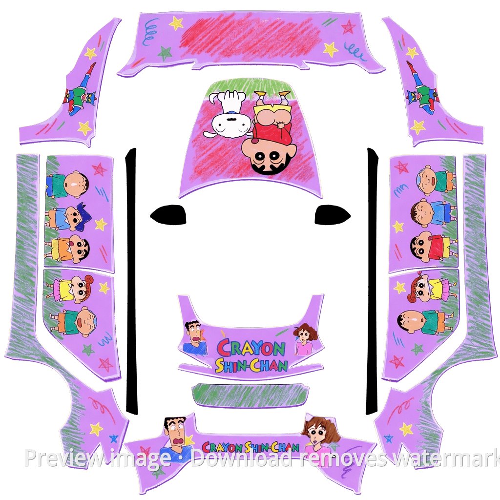 Hand-Drawn Crayon Shin-chan Theme - Model 3 (2024+) Standard & Premium
