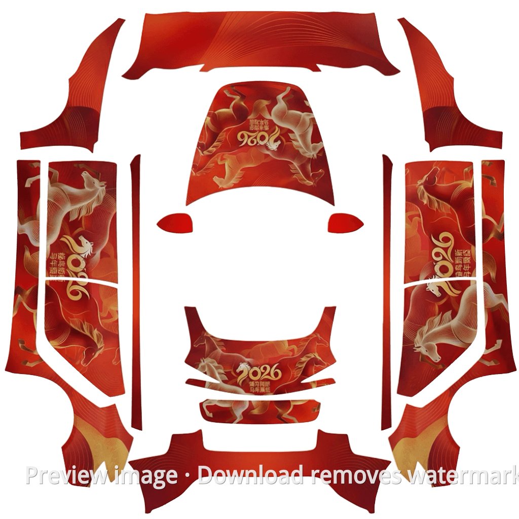 Refreshed Model 3 2026 Great Fortune Theme - Model 3 (2024+) Standard & Premium