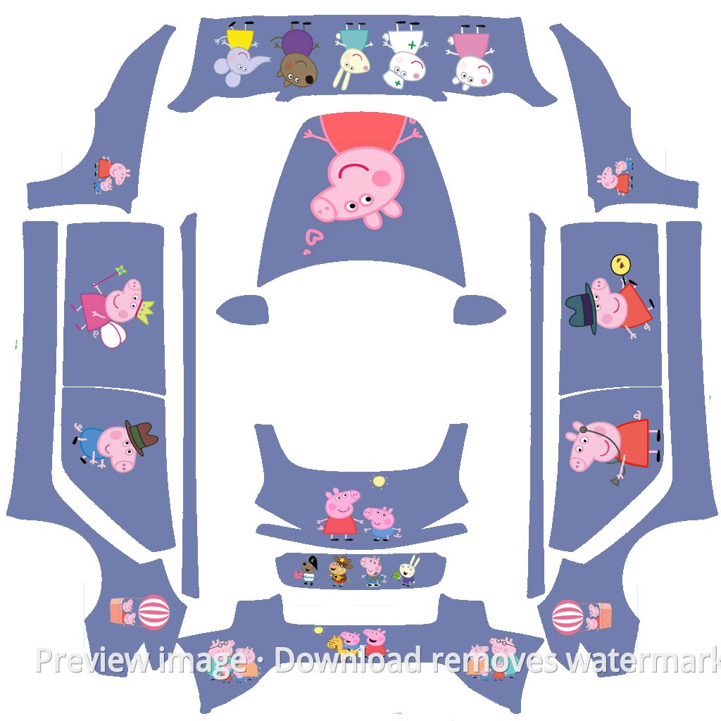 Peppa Pig Theme - Model 3 (2024+) Standard & Premium