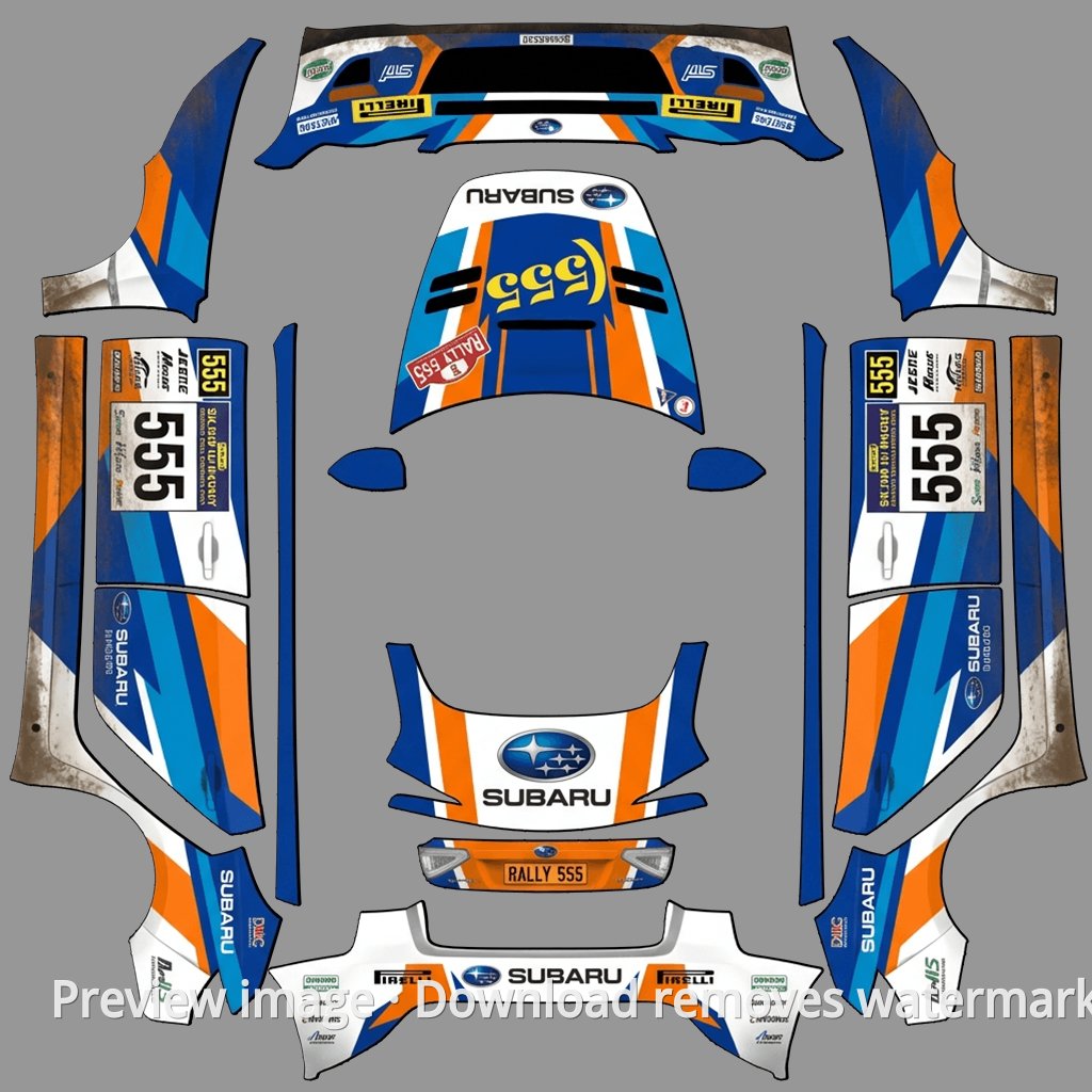 Rally Race Car Livery Style - Model 3 (2024+) Standard & Premium