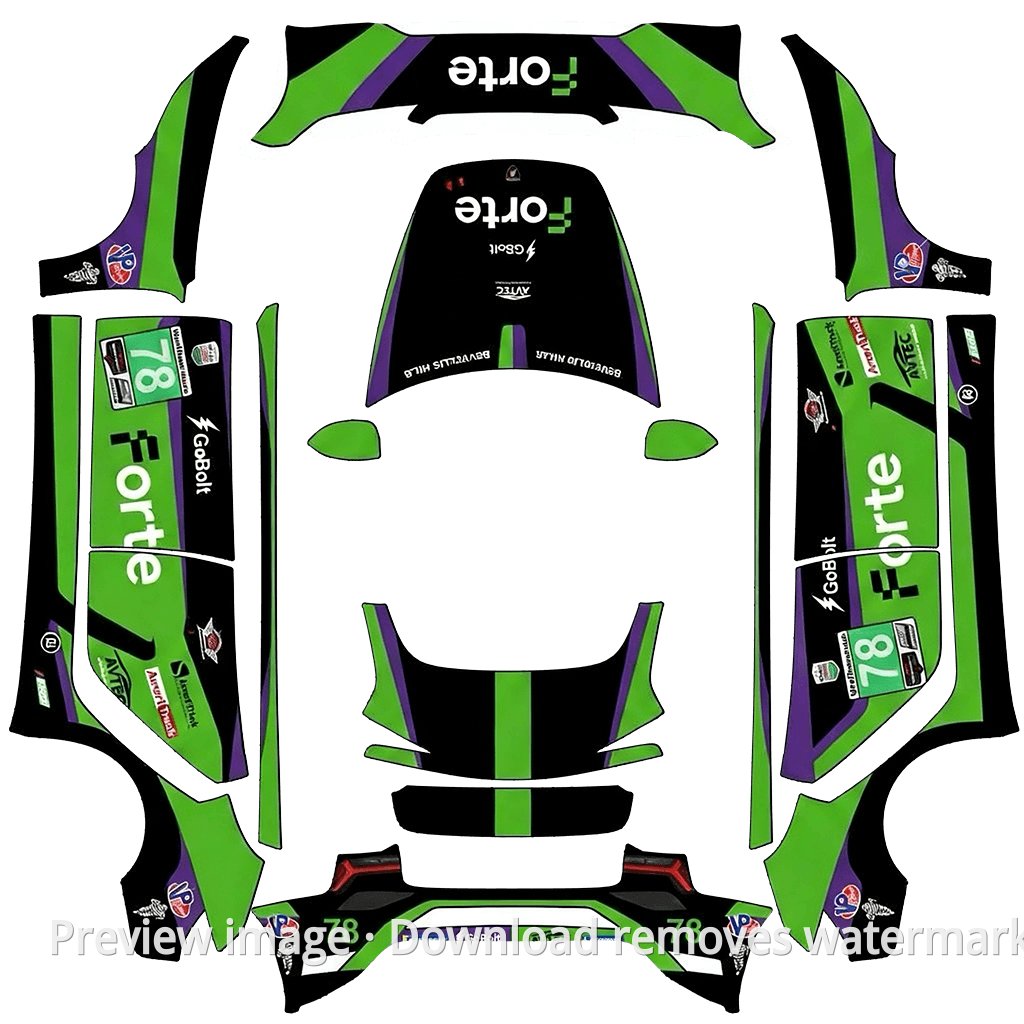 Lamborghini GT3 Wrap - Model 3 (2024+) Standard & Premium