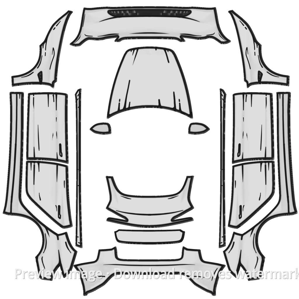 Custom Template #9058 - Model 3 (2024+) Standard & Premium