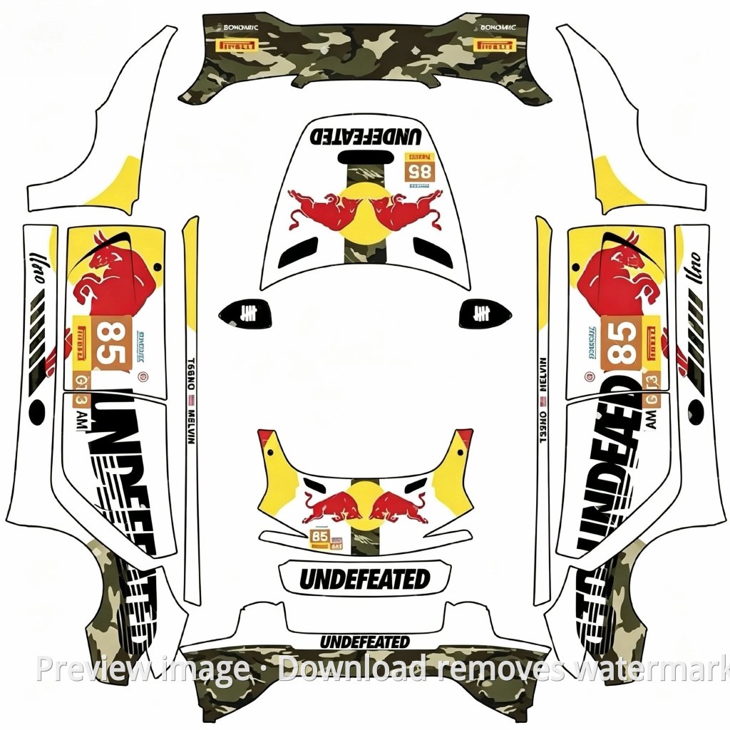 Wang Yibo White Bull Livery 1 - Model 3 (2024+) Standard & Premium