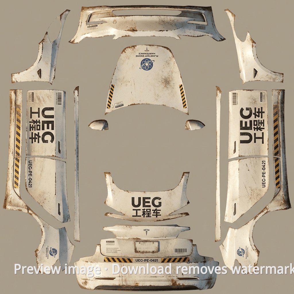 The Wandering Earth Engineering Vehicle Theme - Model 3 (2024+) Standard & Premium