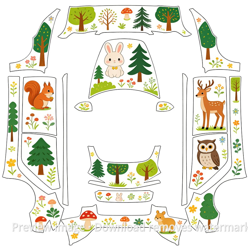 Forest Little Animals Theme - Model 3 (2024+) Standard & Premium