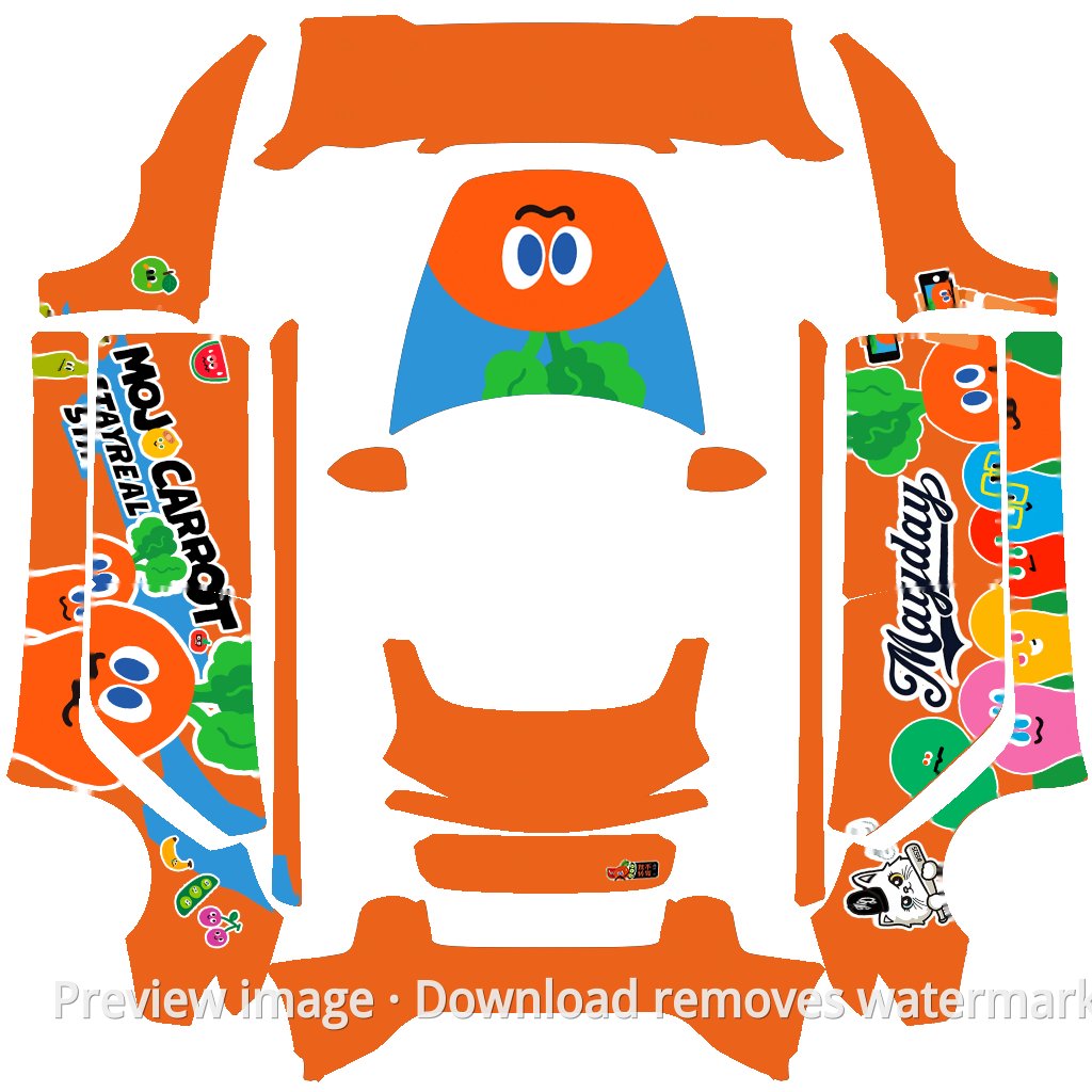 Model 3 (2024+) Standard & Premium Mayday Bubu Wrap Template