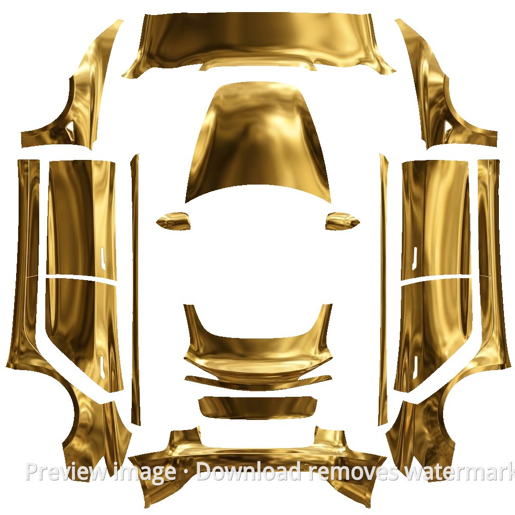 Gold Chrome Finish - Model 3 (2024+) Standard & Premium