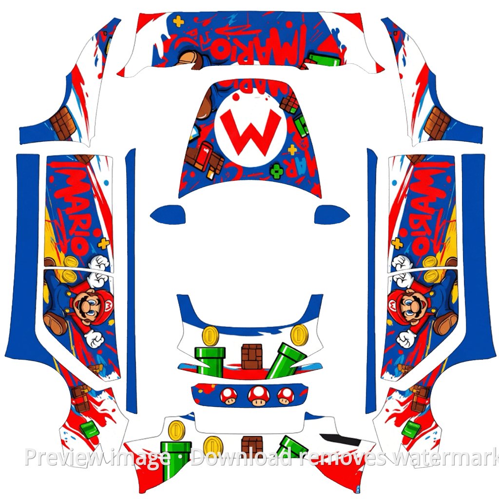 Refreshed Model 3 Mario Vehicle Wrap - Model 3 (2024+) Standard & Premium