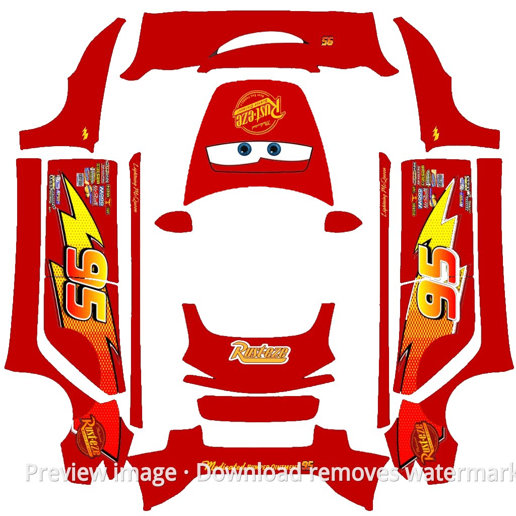 Cars Lightning McQueen Theme - Model 3 (2024+) Standard & Premium