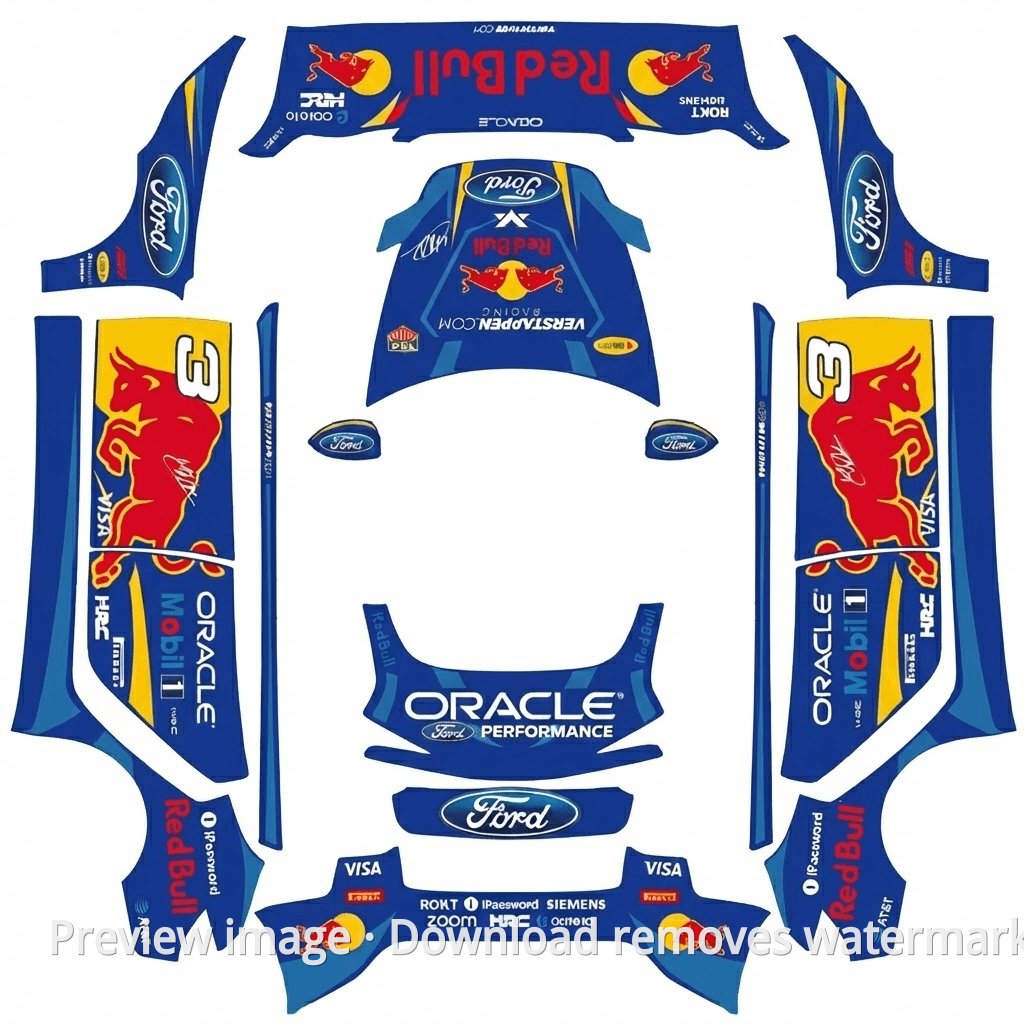 2026 Verstappen Theme Model 3 Wrap Template