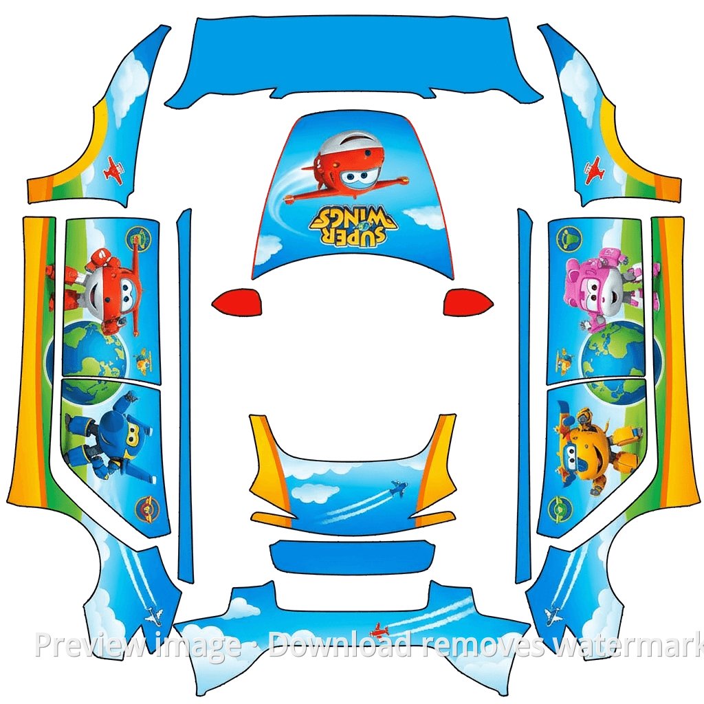 Super Wings Theme - Model 3 (2024+) Standard & Premium
