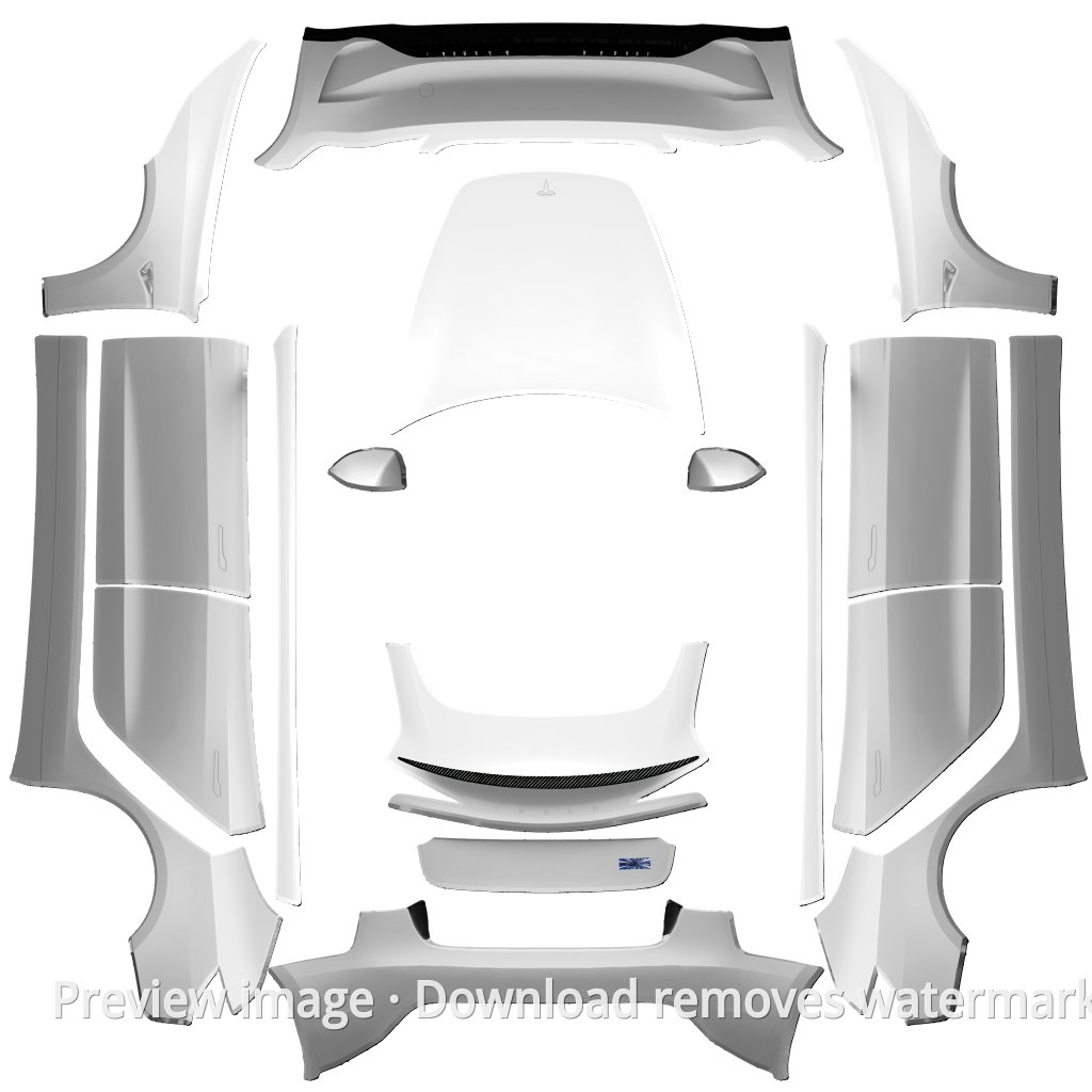 Refreshed Model 3 Performance Style Wrap Template