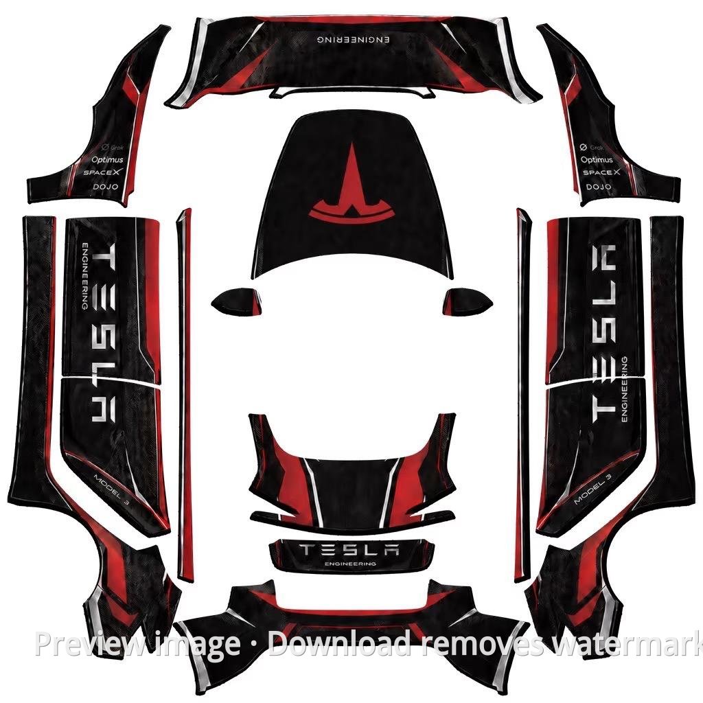 Tesla Sports Car Theme - Model 3 (2024+) Standard & Premium