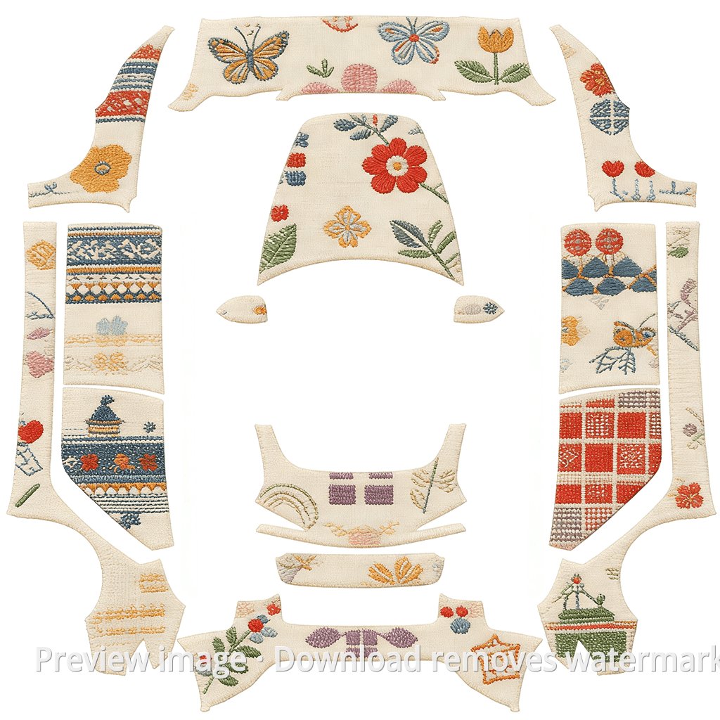 Embroidery 2 Theme - Model 3 (2024+) Standard & Premium