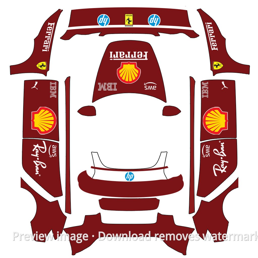 Ferrari Team Theme - Model 3 (2024+) Standard & Premium