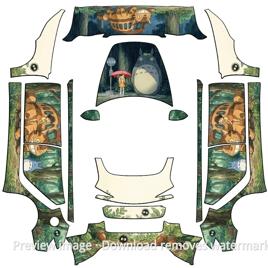 Hayao Miyazaki Totoro Wrap - Model 3 (2024+) Standard & Premium