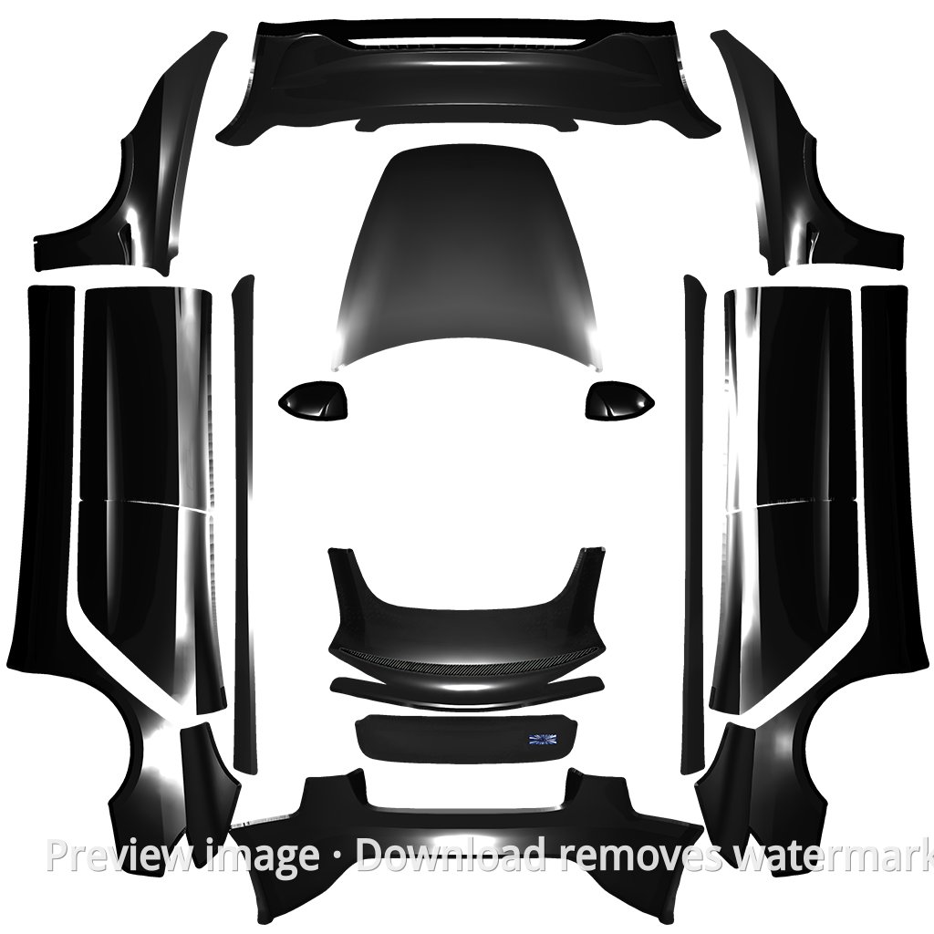 Refreshed Model 3P Black Warrior Style Wrap Template