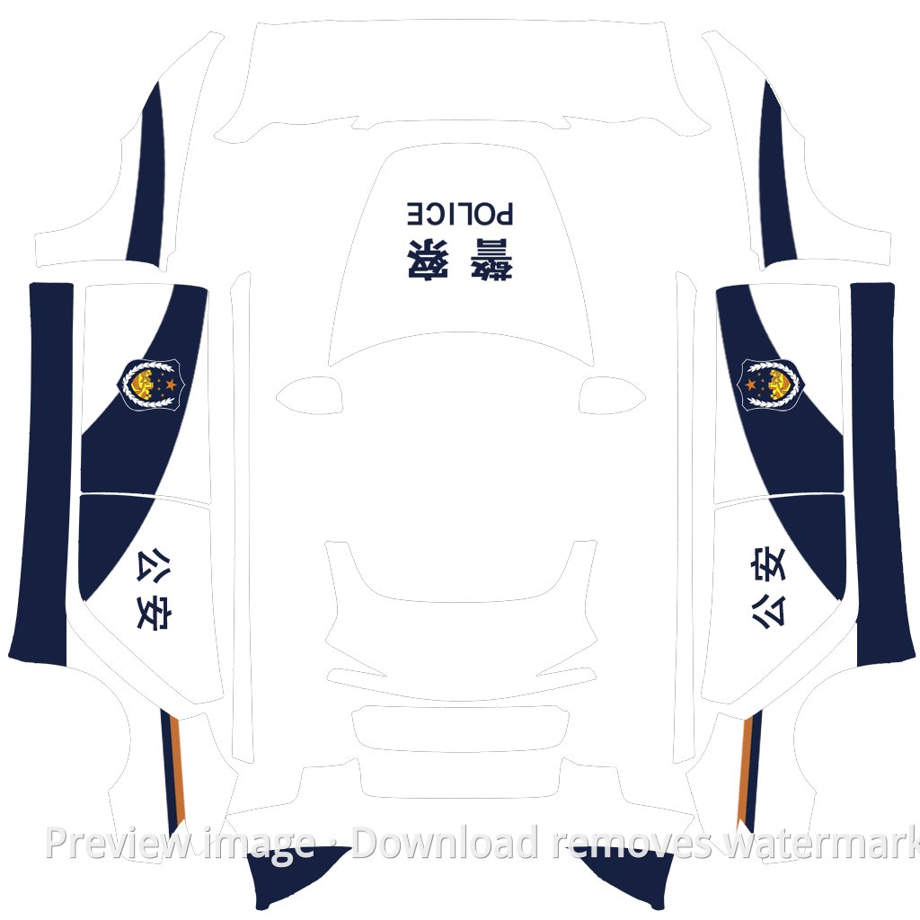 Police Car Livery - Model 3 (2024+) Standard & Premium