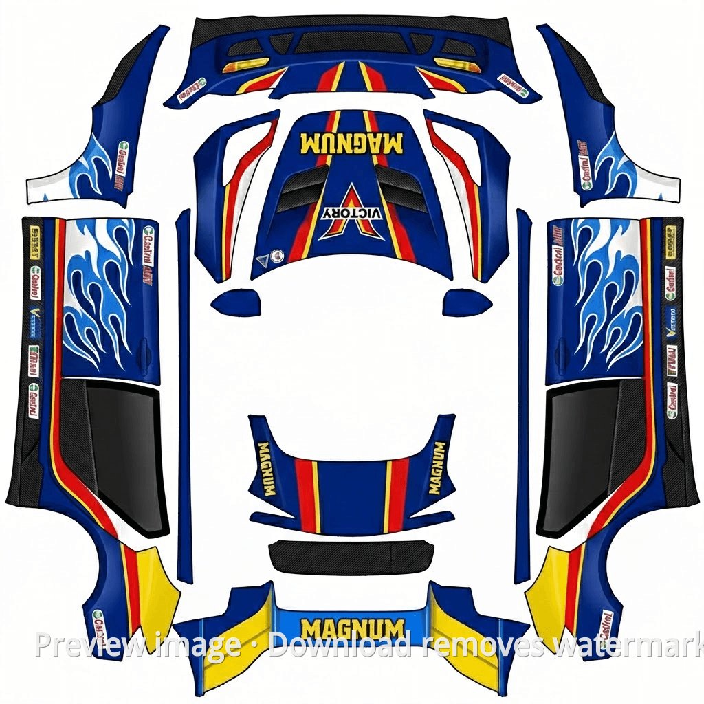 Go Seiba Victory Magnum Model 3 Wrap Template