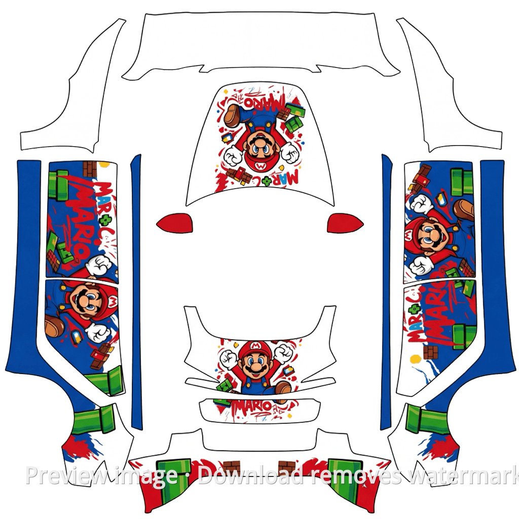 Refreshed Model 3 Mario Import Template - Model 3 (2024+) Standard & Premium