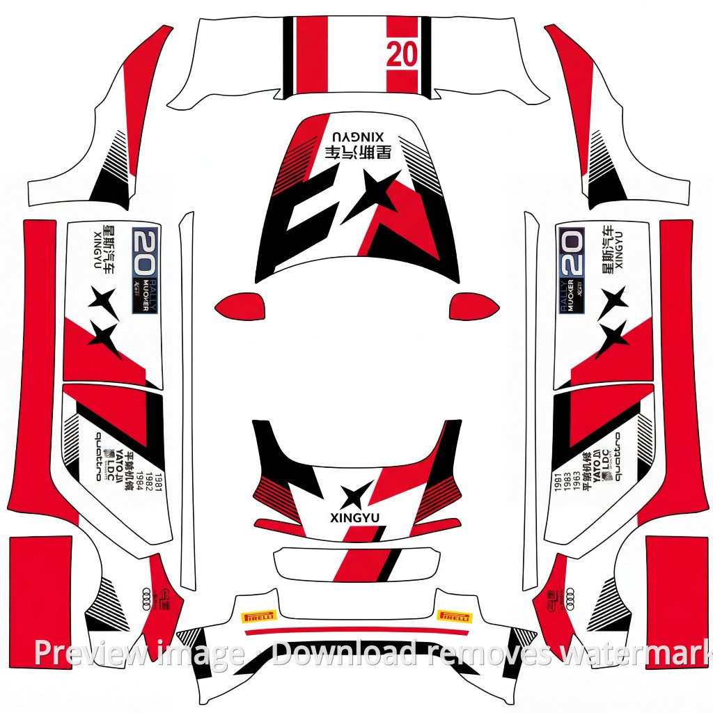 Pegasus 3 Wrap Template - Model 3 (2024+) Standard & Premium