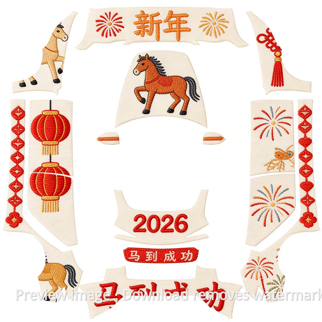 Embroidery 3 Theme - Model 3 (2024+) Standard & Premium