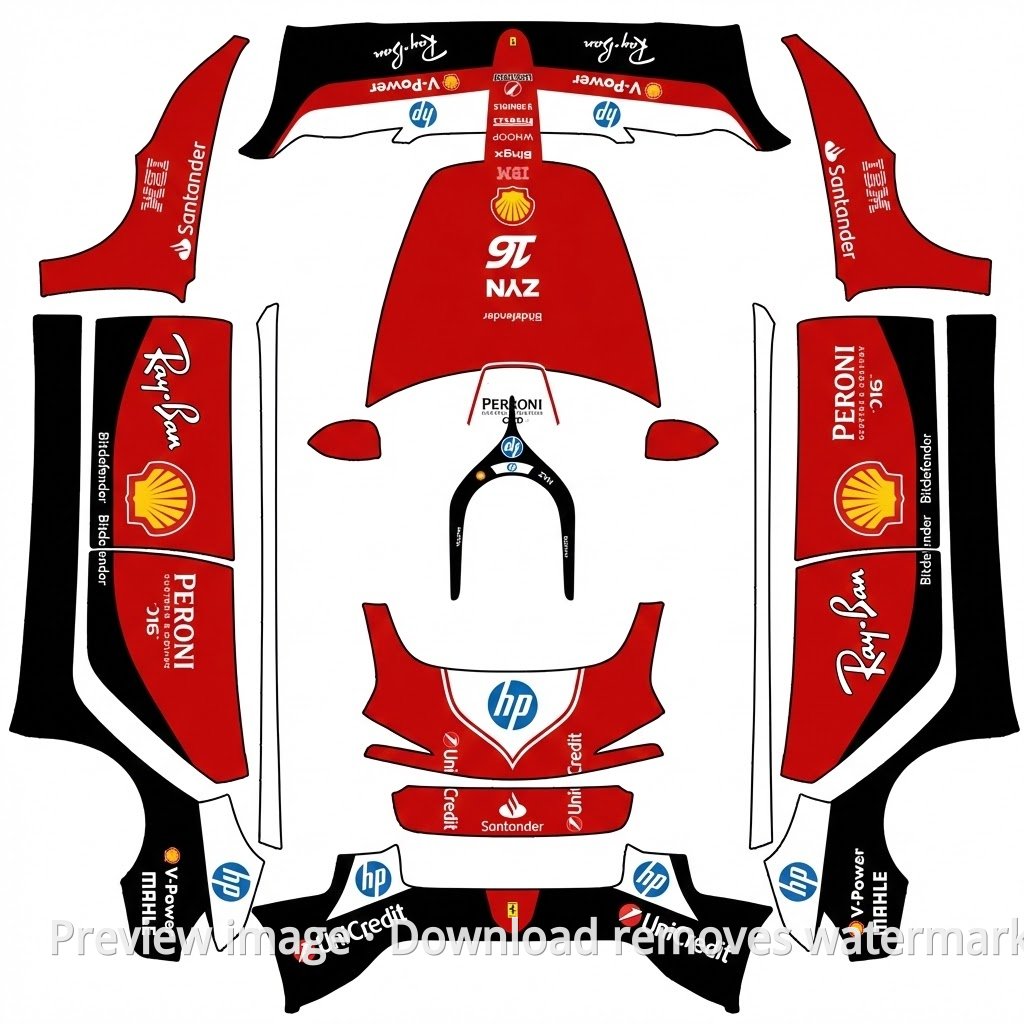 Ferrari 2026 SF-26 Theme - Model 3 (2024+) Standard & Premium