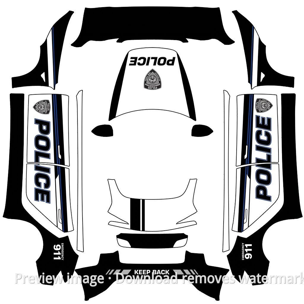 022 Model 3 Wrap Template