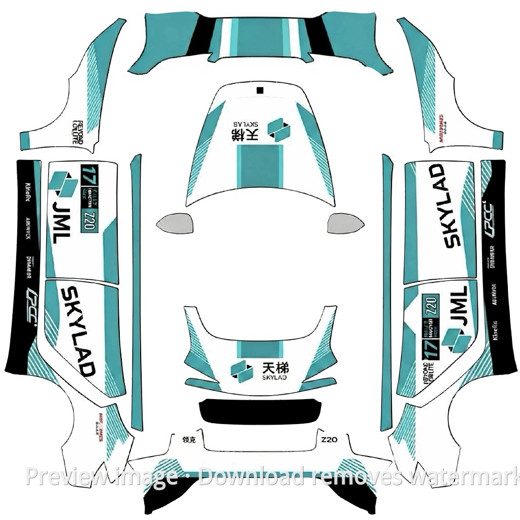 Tianti Lynk & Co Z20 Racing Wrap - Model 3 (2024+) Standard & Premium