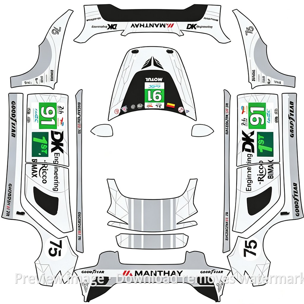 Porsche Le Mans Champion Livery 1 - Model 3 (2024+) Standard & Premium
