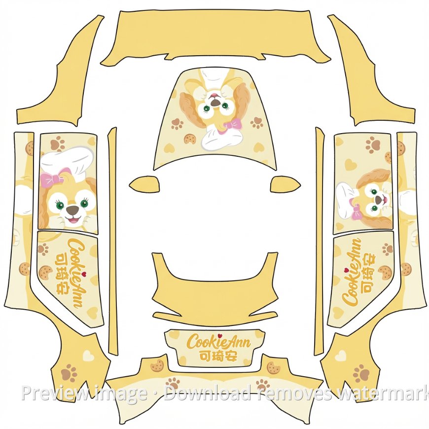 Model 3 (2024+) Standard & Premium Disney Theme Wrap Template