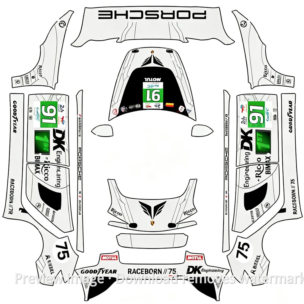 Porsche Le Mans Champion Livery 2 - Model 3 (2024+) Standard & Premium