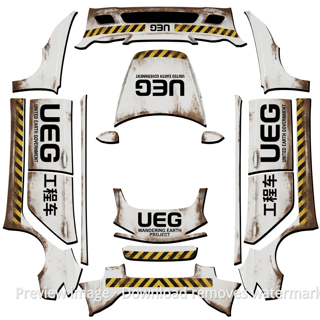 The Wandering Earth Engineering Vehicle Livery - Model 3 (2024+) Standard & Premium