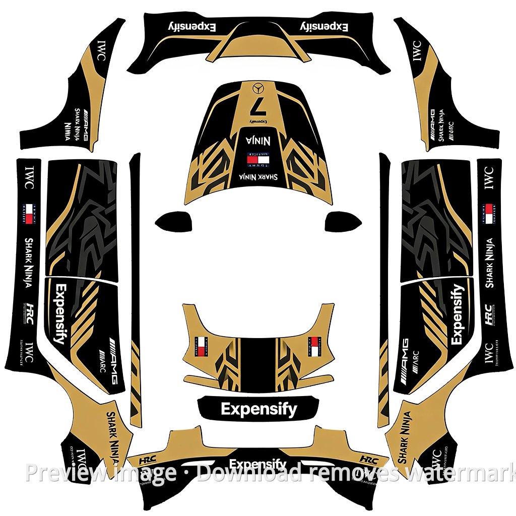 APXGP Wrap Template - Model 3 (2024+) Standard & Premium