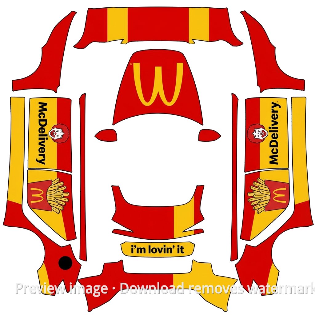 McDonald's Fries Theme - Model 3 (2024+) Standard & Premium