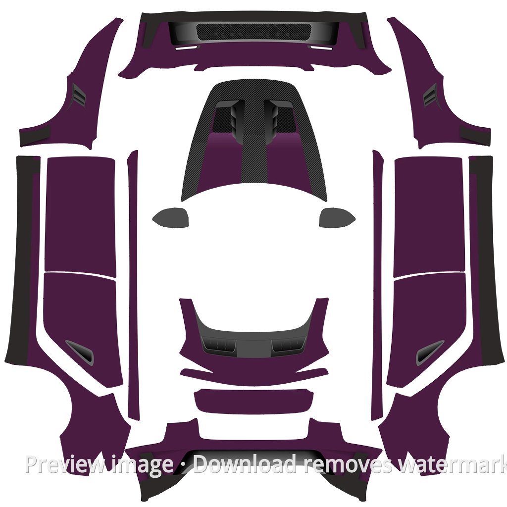 GT3 RS Purple Theme - Model 3 (2024+) Standard & Premium