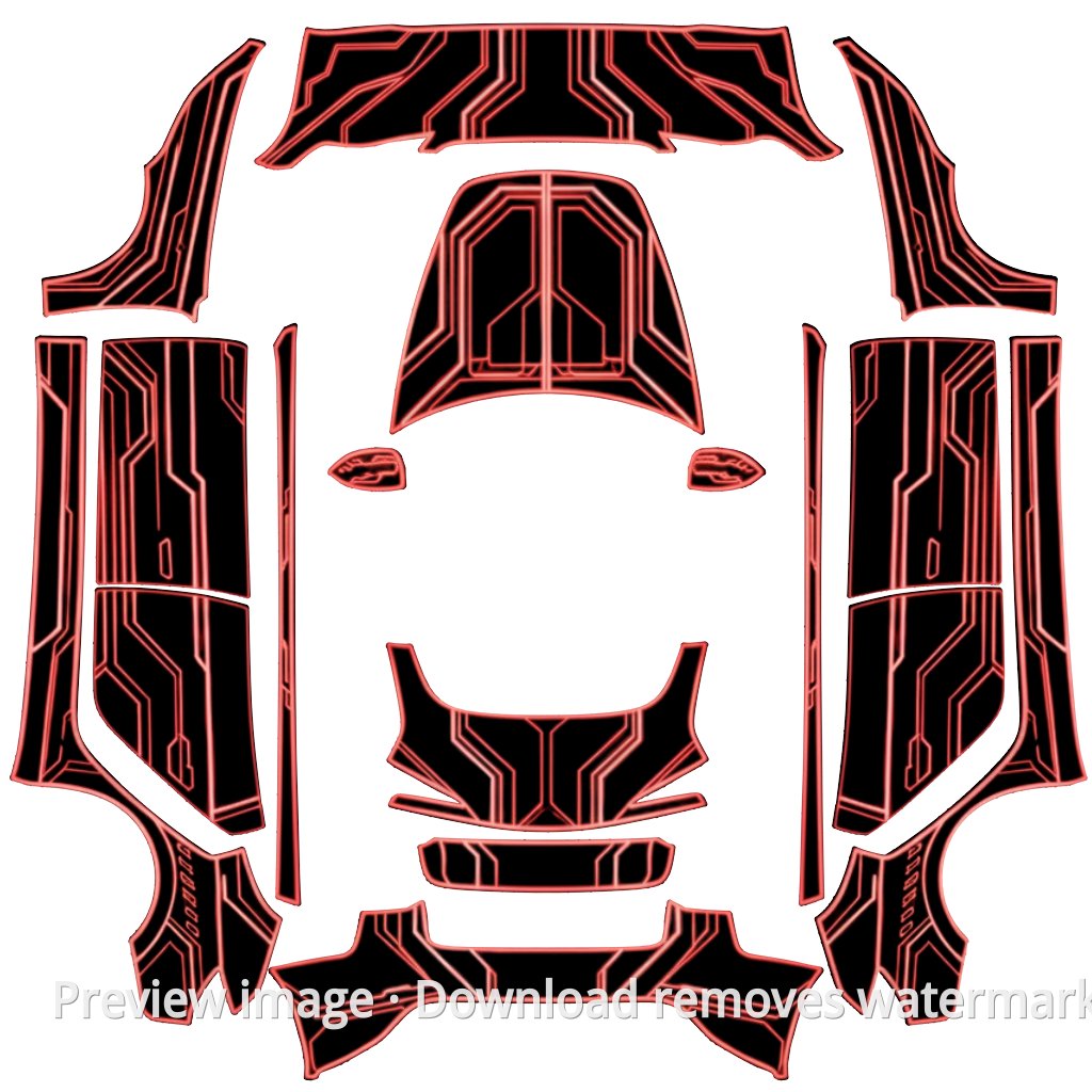 Red Tron Chuang Red Theme - Model 3 (2024+) Standard & Premium