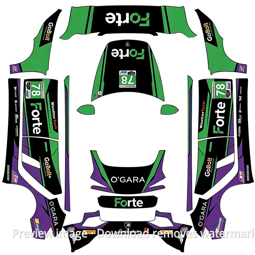 Lamborghini GT3 Theme - Model 3 (2024+) Standard & Premium