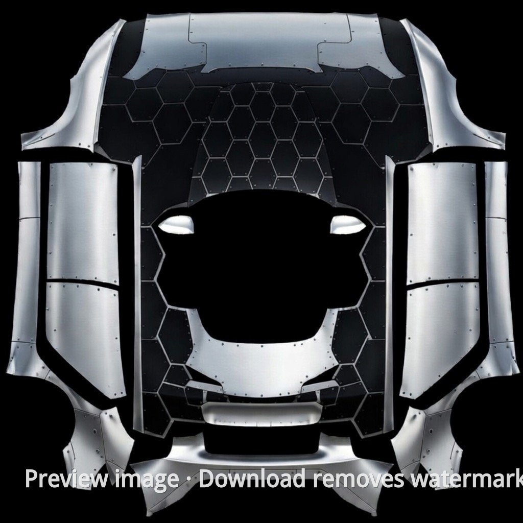 Model 3 (2024+) Standard & Premium Leading Starship Theme Wrap Template