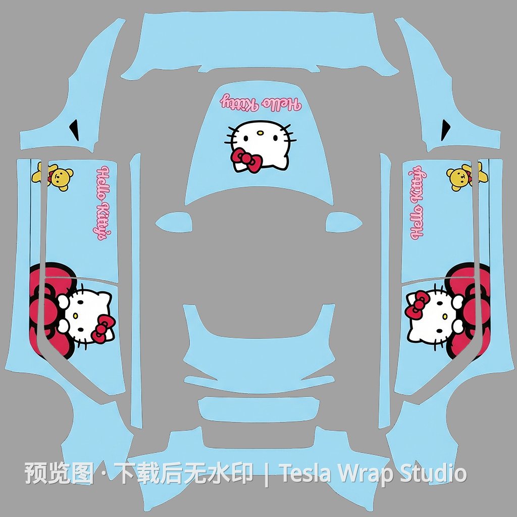 哈喽KT主题 - Model 3 (2024+) Standard & Premium - Model 3 (2024+) Standard & Premium 特斯拉喷漆车间模板