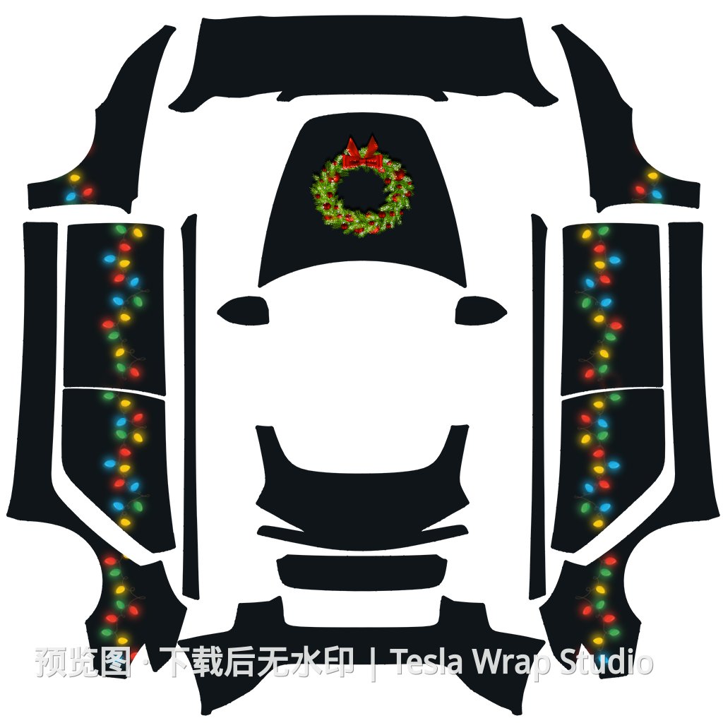 Model 3 (2024+) Standard & Premium 编号 #7864 自定义模板 - Model 3 (2024+) Standard & Premium 特斯拉喷漆车间模板