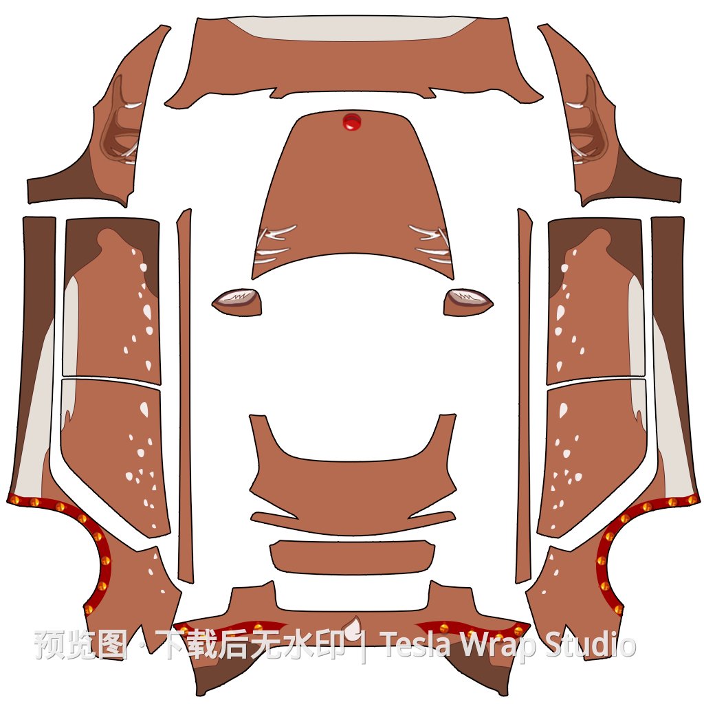Model 3 2024+ Standard & Premium Wraps 文件夹模板 - Model 3 (2024+) Standard & Premium 特斯拉喷漆车间模板